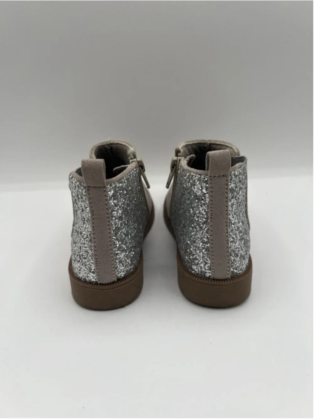 Jumping Beans Camryn Toddler Girl Ankle Boots Silver Size 10